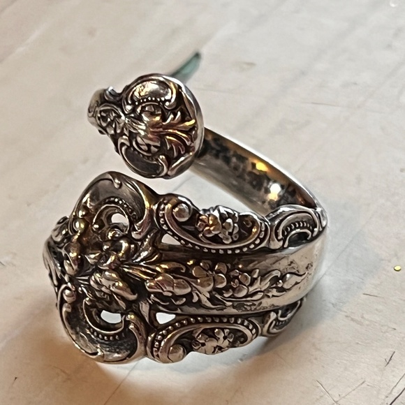 Vintage Wallace Sterling Spoon Ring - Picture 2 of 8